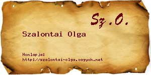 Szalontai Olga névjegykártya